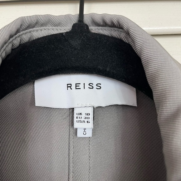 Reiss Sage Green Tie Waist Trench - Picture 3 of 5